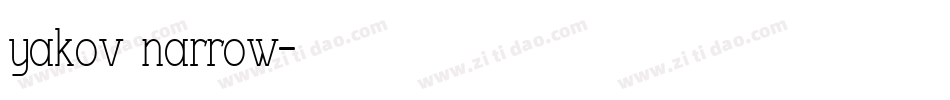 yakov narrow字体转换